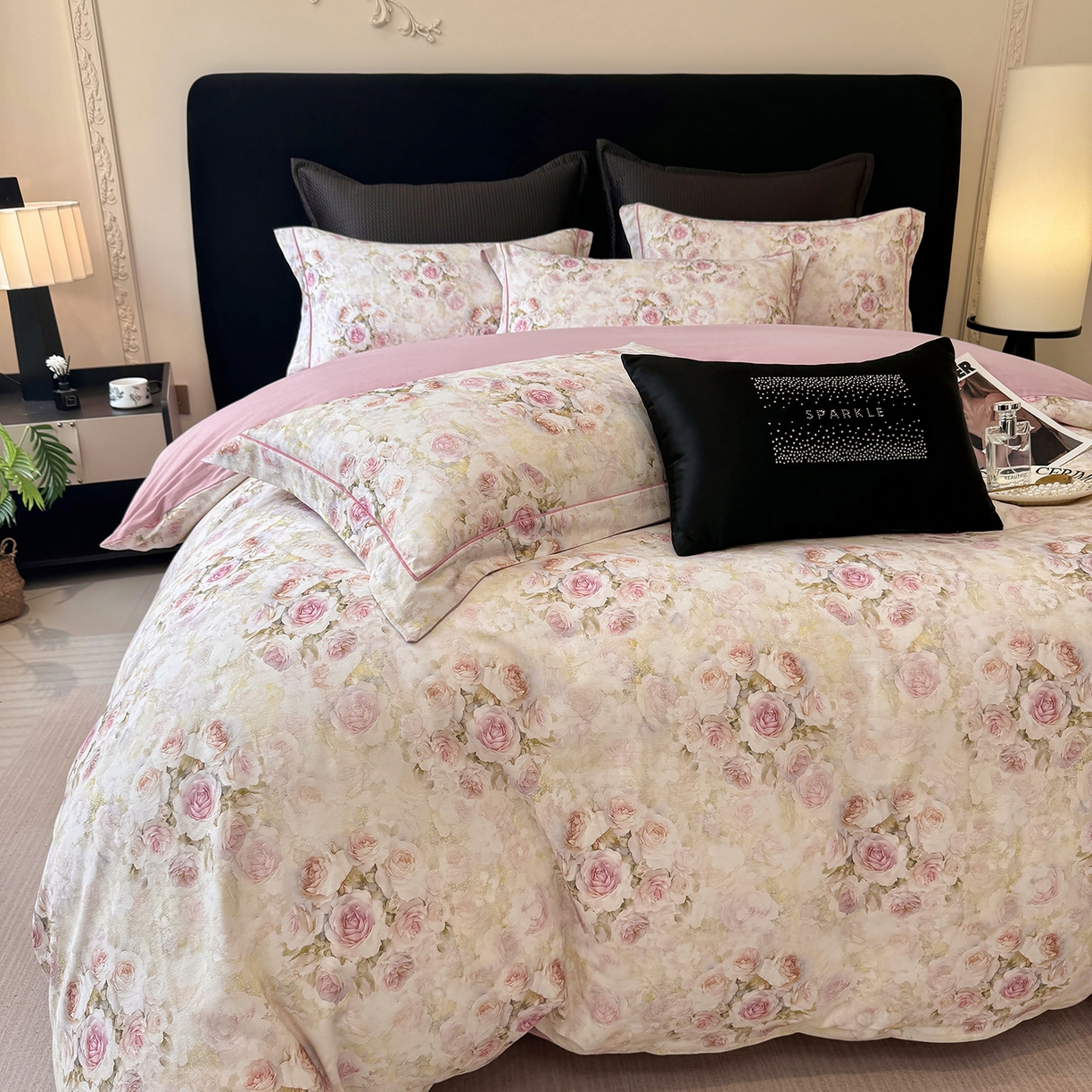 91家纺网 家纺一手货源 找家纺 星座家纺 2025秋冬新款全棉磨毛数码印花四件套 茵曼