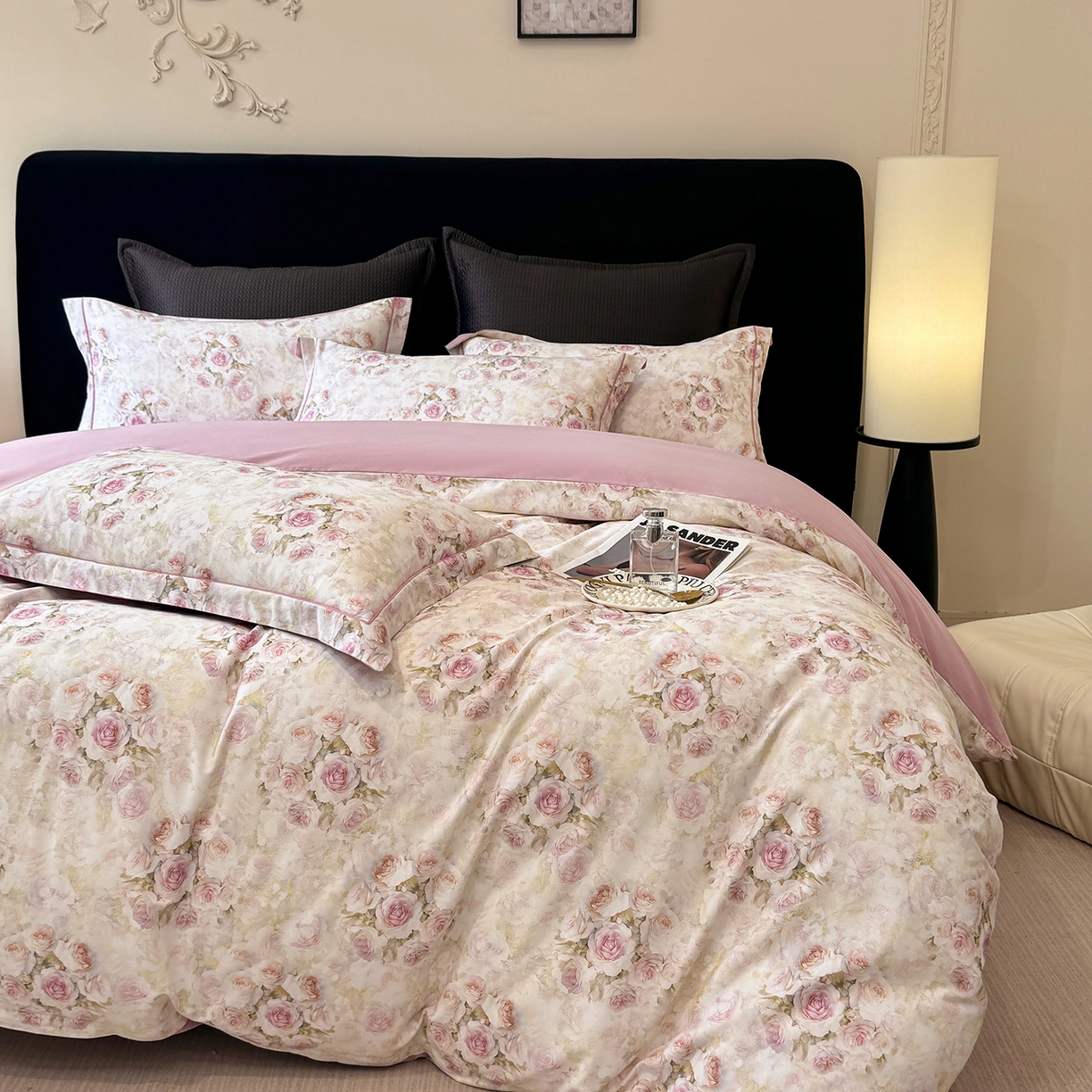 91家纺网 家纺一手货源 找家纺 星座家纺 2025秋冬新款全棉磨毛数码印花四件套 茵曼