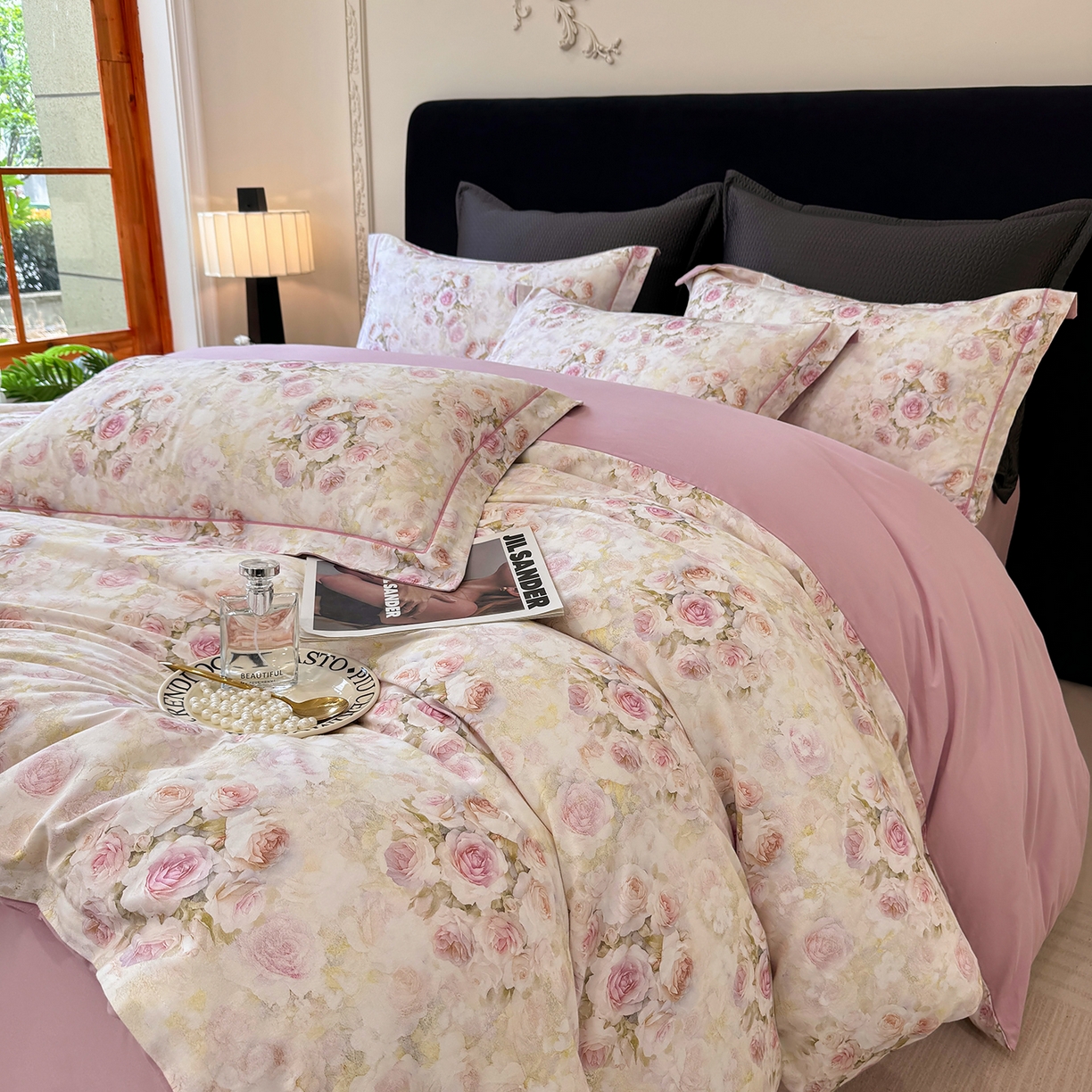 91家纺网 家纺一手货源 找家纺 星座家纺 2025秋冬新款全棉磨毛数码印花四件套 茵曼