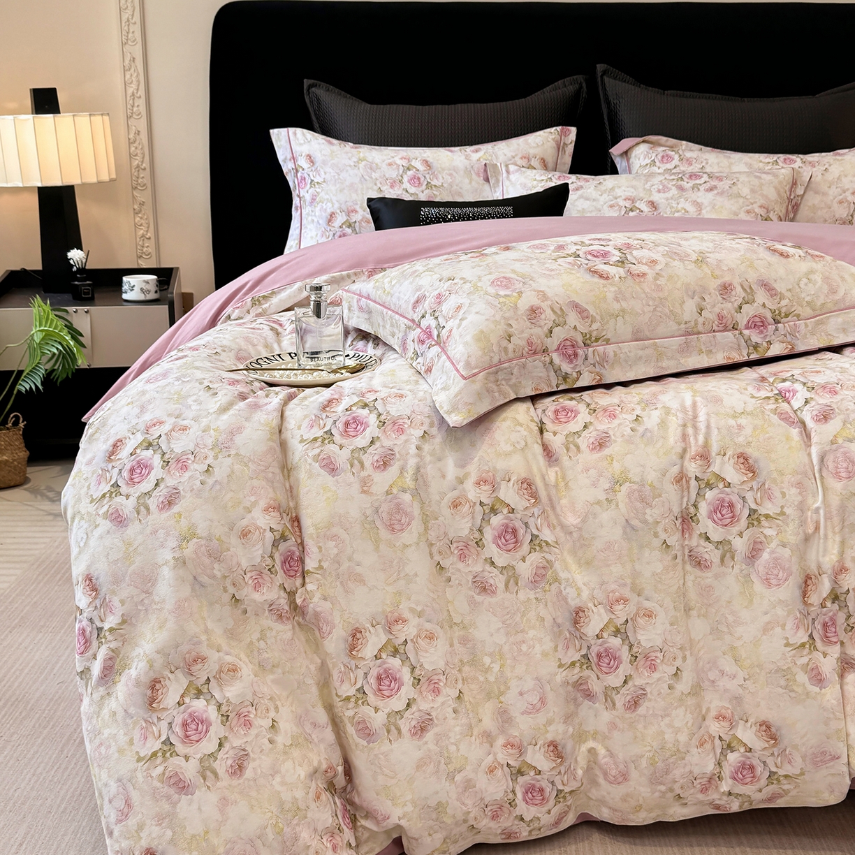 91家纺网 家纺一手货源 找家纺 星座家纺 2025秋冬新款全棉磨毛数码印花四件套 茵曼