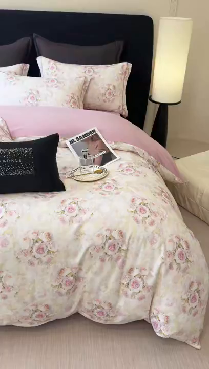 91家纺网 家纺一手货源 找家纺 星座家纺 2025秋冬新款全棉磨毛数码印花四件套 茵曼