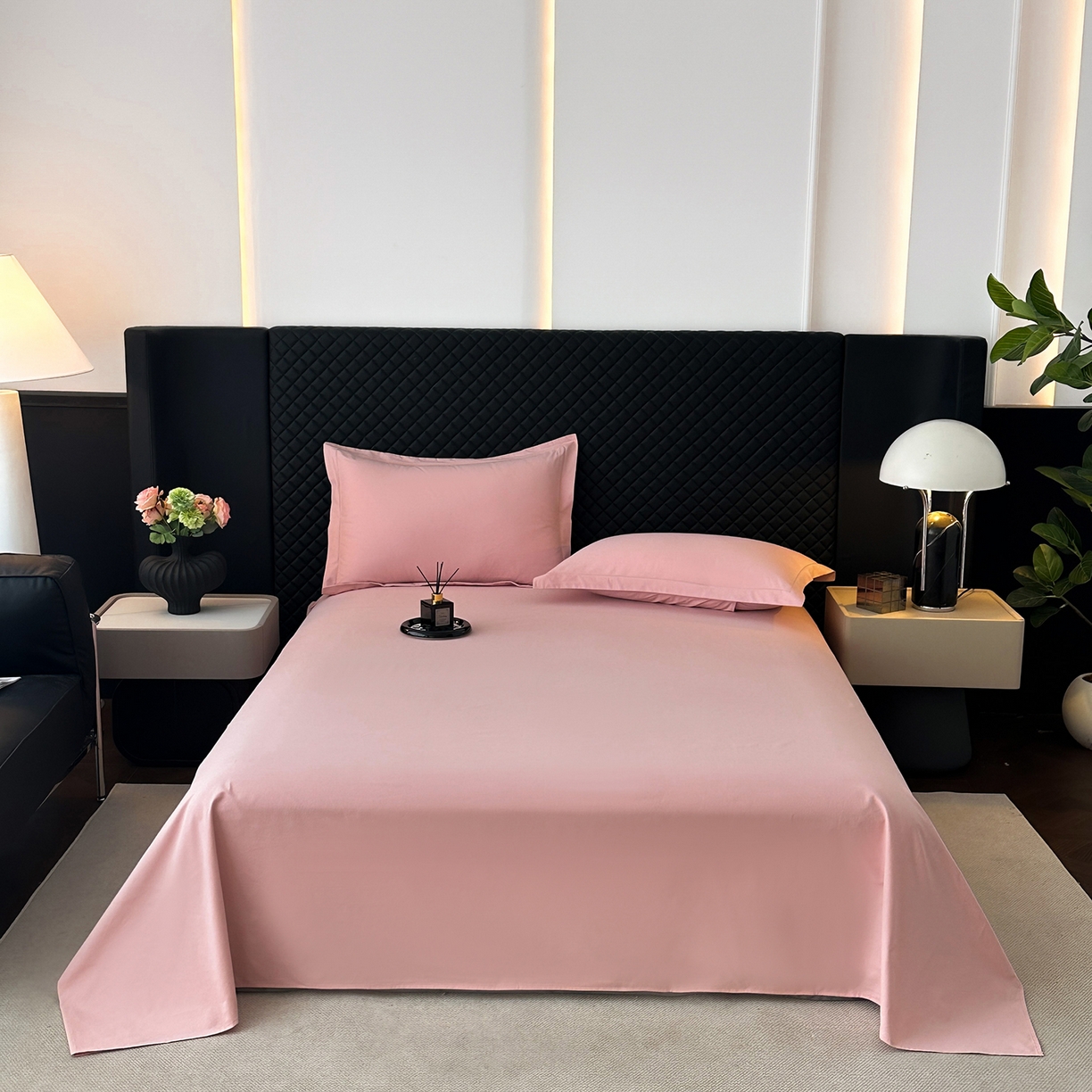 91家纺网 家纺一手货源 找家纺 （总）宝时兰 2025新款加厚100%全棉长绒棉纯色磨毛单品床单纯棉枕套高密【提供买家秀/可定制其他尺寸】