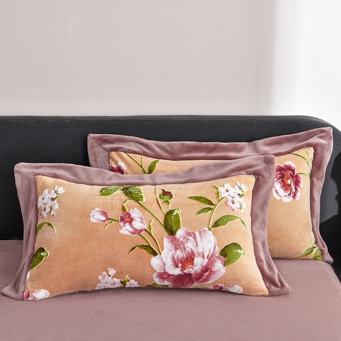 91家纺网 家纺一手货源 找家纺 妮恒美家纺 2025新款高克重婴儿绒四件套-知秋系列 知秋-拿铁