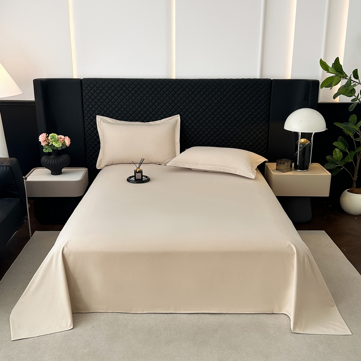 91家纺网 家纺一手货源 找家纺 宝时兰 2025新款加厚100%全棉长绒棉纯色磨毛单品床单纯棉枕套高密【提供买家秀/可定制其他尺寸】 米卡