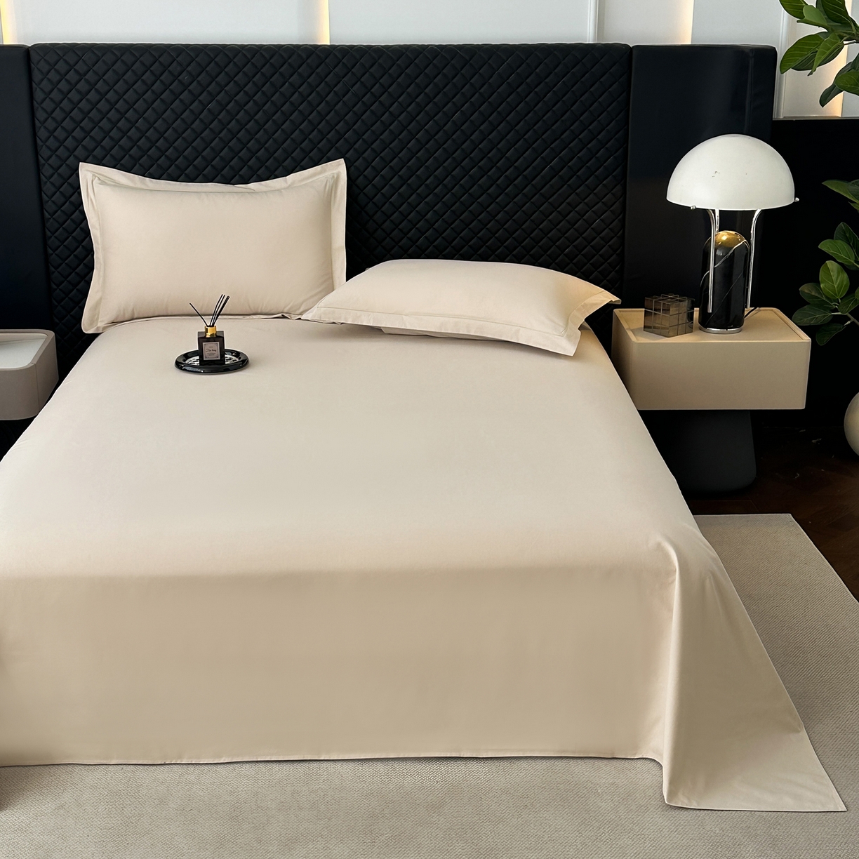 91家纺网 家纺一手货源 找家纺 宝时兰 2025新款加厚100%全棉长绒棉纯色磨毛单品床单纯棉枕套高密【提供买家秀/可定制其他尺寸】 米卡