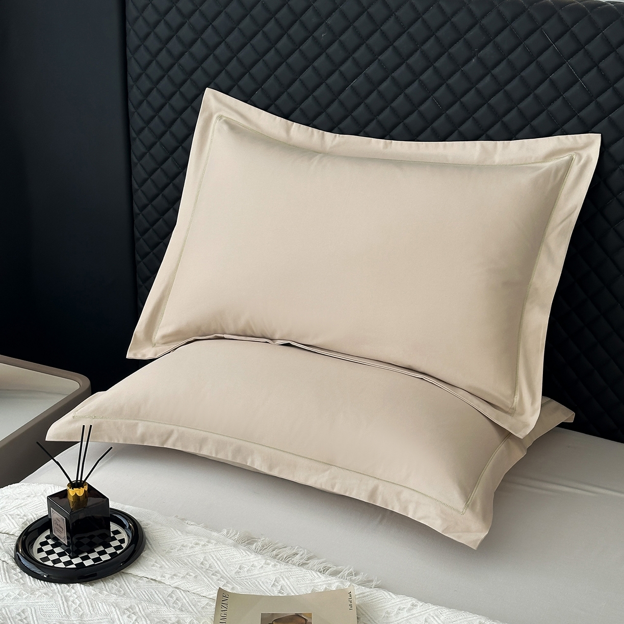 91家纺网 家纺一手货源 找家纺 宝时兰 2025新款加厚100%全棉长绒棉纯色磨毛单品床单纯棉枕套高密【提供买家秀/可定制其他尺寸】 米卡