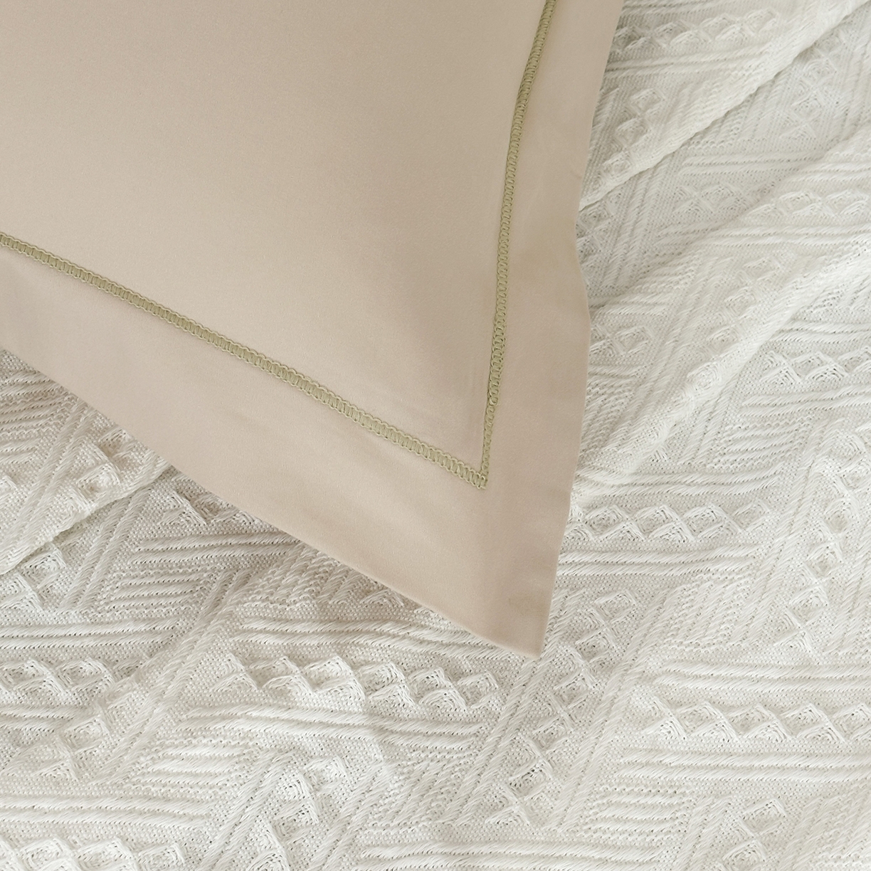 91家纺网 家纺一手货源 找家纺 宝时兰 2025新款加厚100%全棉长绒棉纯色磨毛单品床单纯棉枕套高密【提供买家秀/可定制其他尺寸】 米卡