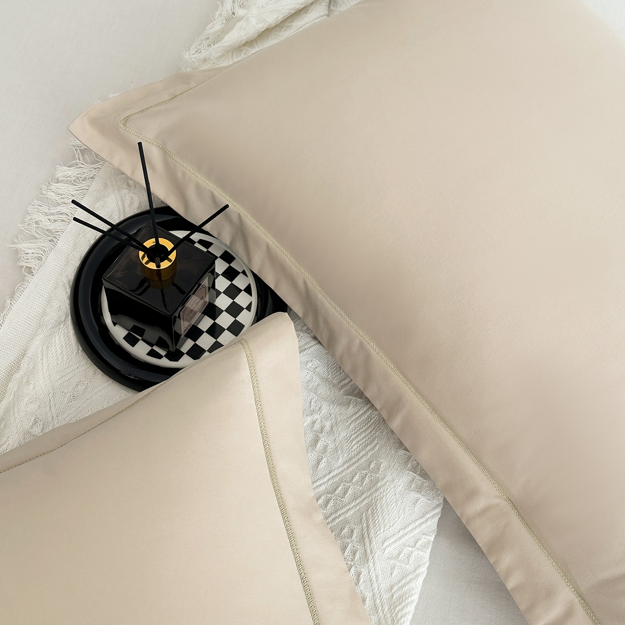 91家纺网 家纺一手货源 找家纺 宝时兰 2025新款加厚100%全棉长绒棉纯色磨毛单品床单纯棉枕套高密【提供买家秀/可定制其他尺寸】 米卡