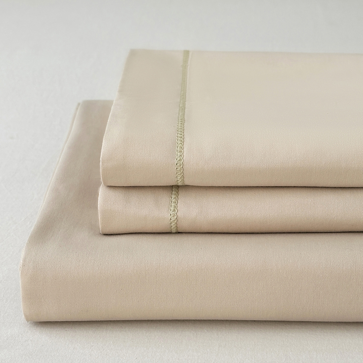 91家纺网 家纺一手货源 找家纺 宝时兰 2025新款加厚100%全棉长绒棉纯色磨毛单品床单纯棉枕套高密【提供买家秀/可定制其他尺寸】 米卡