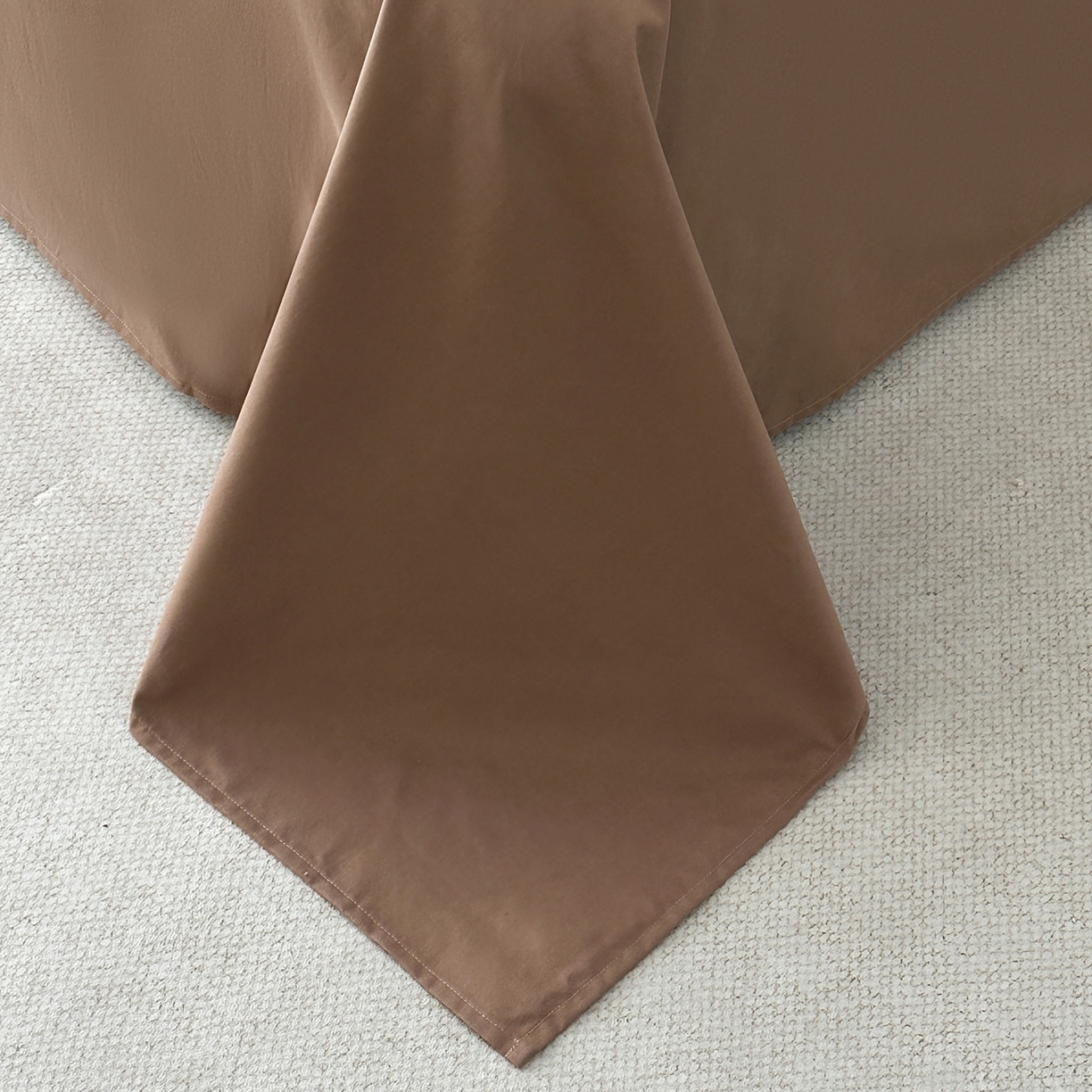 91家纺网 家纺一手货源 找家纺 宝时兰 2025新款加厚100%全棉长绒棉纯色磨毛单品床单纯棉枕套高密【提供买家秀/可定制其他尺寸】 摩卡棕