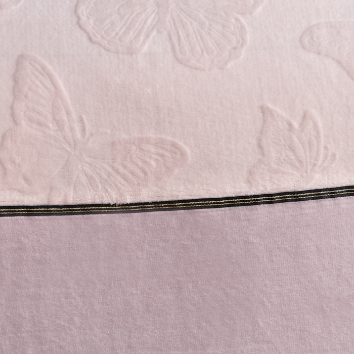 91家纺网 家纺一手货源 找家纺 妮恒美家纺 2025新款高克重婴儿绒四件套-知秋系列 蝶恋-暖心紫