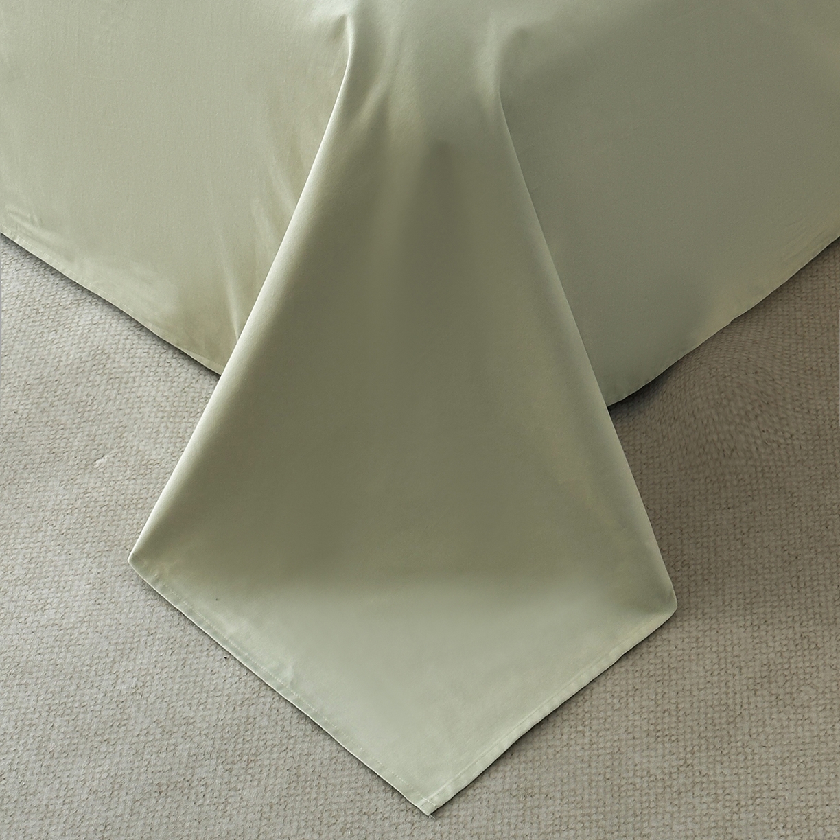 91家纺网 家纺一手货源 找家纺 宝时兰 2025新款加厚100%全棉长绒棉纯色磨毛单品床单纯棉枕套高密【提供买家秀/可定制其他尺寸】 沫绿