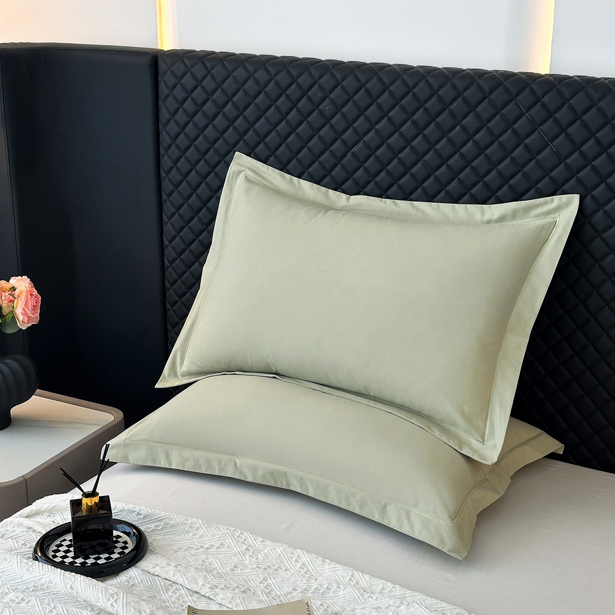 91家纺网 家纺一手货源 找家纺 宝时兰 2025新款加厚100%全棉长绒棉纯色磨毛单品床单纯棉枕套高密【提供买家秀/可定制其他尺寸】 沫绿