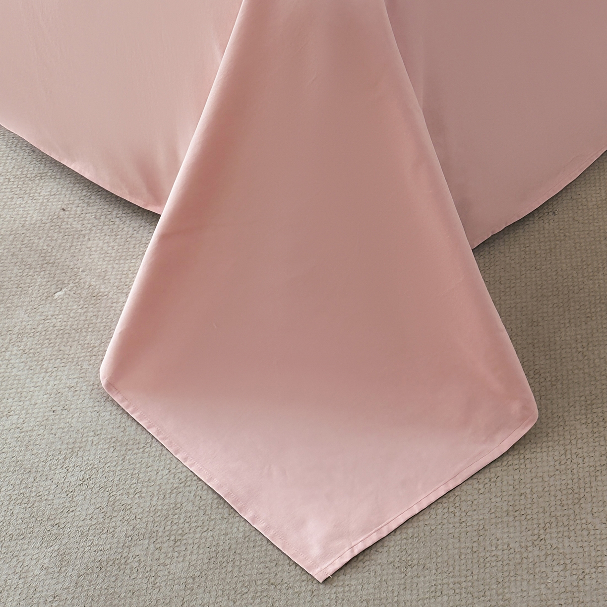 91家纺网 家纺一手货源 找家纺 宝时兰 2025新款加厚100%全棉长绒棉纯色磨毛单品床单纯棉枕套高密【提供买家秀/可定制其他尺寸】 木槿粉