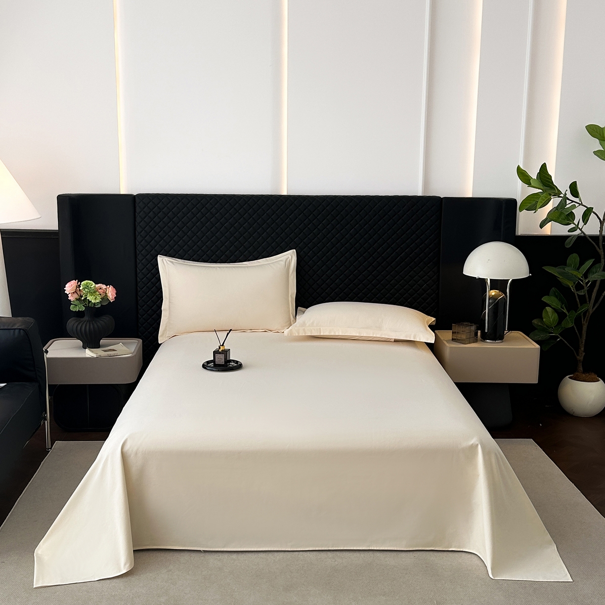 91家纺网 家纺一手货源 找家纺 宝时兰 2025新款加厚100%全棉长绒棉纯色磨毛单品床单纯棉枕套高密【提供买家秀/可定制其他尺寸】 奶黄