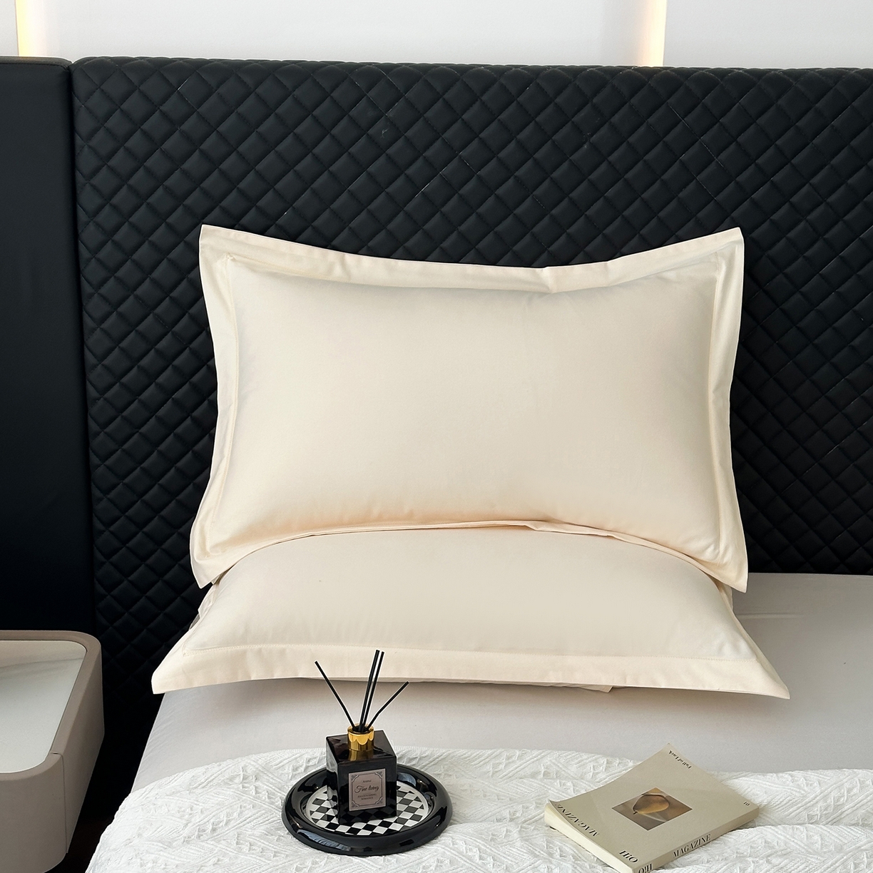 91家纺网 家纺一手货源 找家纺 宝时兰 2025新款加厚100%全棉长绒棉纯色磨毛单品床单纯棉枕套高密【提供买家秀/可定制其他尺寸】 奶黄