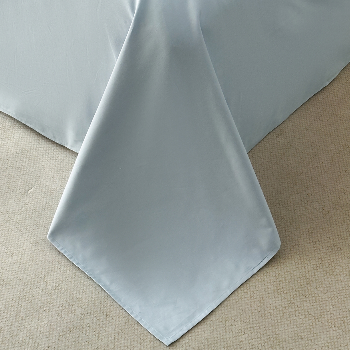 91家纺网 家纺一手货源 找家纺 宝时兰 2025新款加厚100%全棉长绒棉纯色磨毛单品床单纯棉枕套高密【提供买家秀/可定制其他尺寸】 晴山蓝