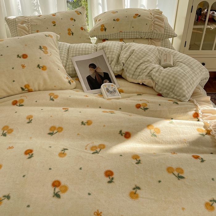 91家纺网 家纺一手货源 找家纺 （总）瑞莱 （持续上新）2025冬季新款拼接款花边牛奶绒四件套