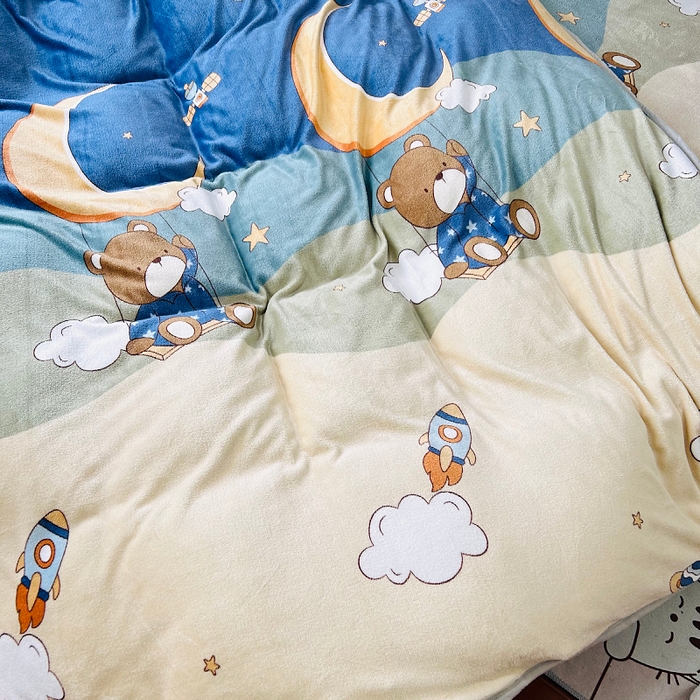 91家纺网 家纺一手货源 找家纺 小虾米 2025新款加厚牛奶绒被套单被套被套单件 梦星空