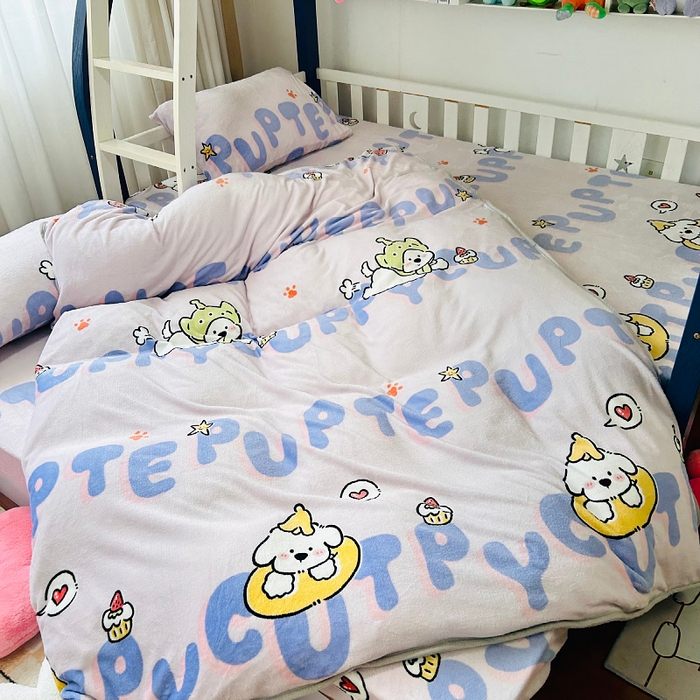 91家纺网 家纺一手货源 找家纺 小虾米 2025新款加厚牛奶绒被套单被套被套单件 奇趣乐园