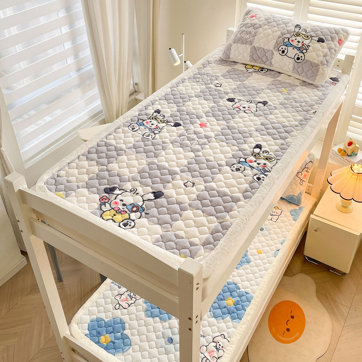 91家纺网 家纺一手货源 找家纺 （总）喜居 2025新款加厚印花牛奶绒夹棉床垫床褥垫褥子床护垫