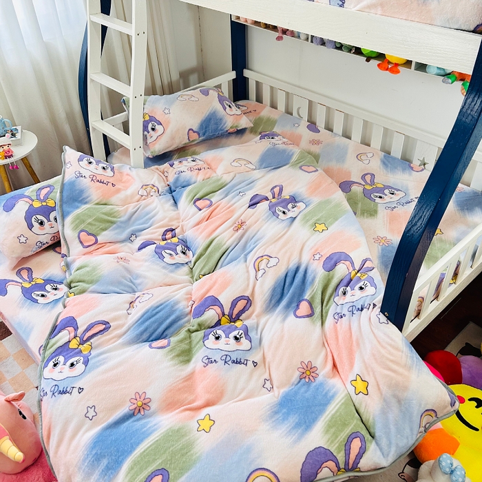 91家纺网 家纺一手货源 找家纺 小虾米 2025新款加厚牛奶绒被套单被套被套单件 星黛兔