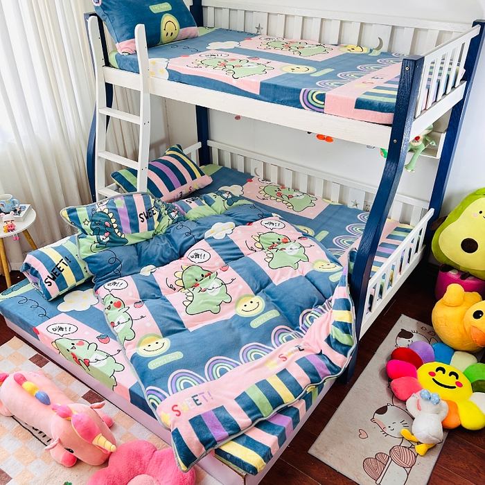 91家纺网 家纺一手货源 找家纺 小虾米 2025新款加厚牛奶绒被套单被套被套单件 恐龙宝宝