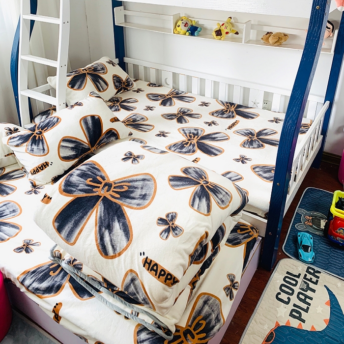 91家纺网 家纺一手货源 找家纺 小虾米 2025新款加厚牛奶绒被套单被套被套单件 蝶恋花