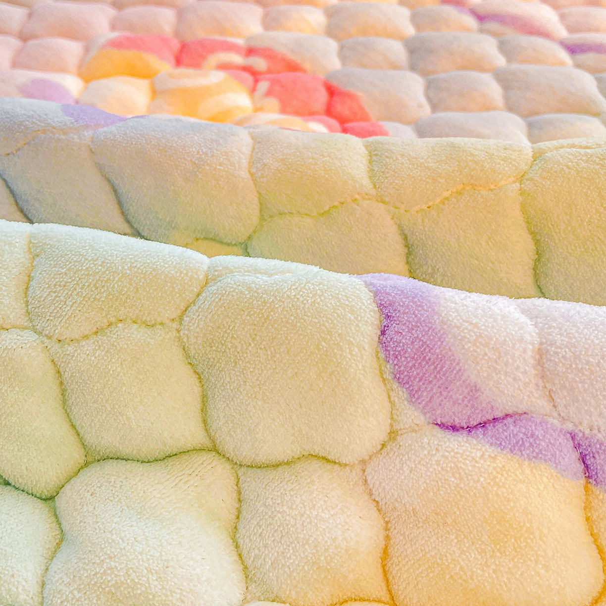 91家纺网 家纺一手货源 找家纺 喜居 2025新款加厚印花牛奶绒夹棉床垫床褥垫褥子床护垫 彩虹草莓