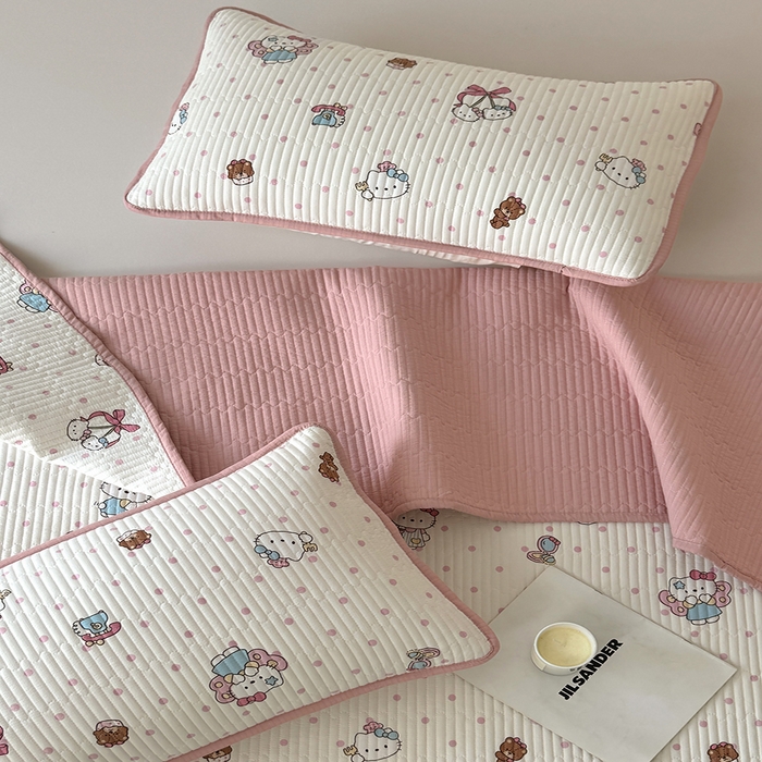 91家纺网 家纺一手货源 找家纺 卢赛尔 2025新款床盖单品单床盖云感加厚夹床单床罩软床垫-四季款（提供买家秀） KT乐园