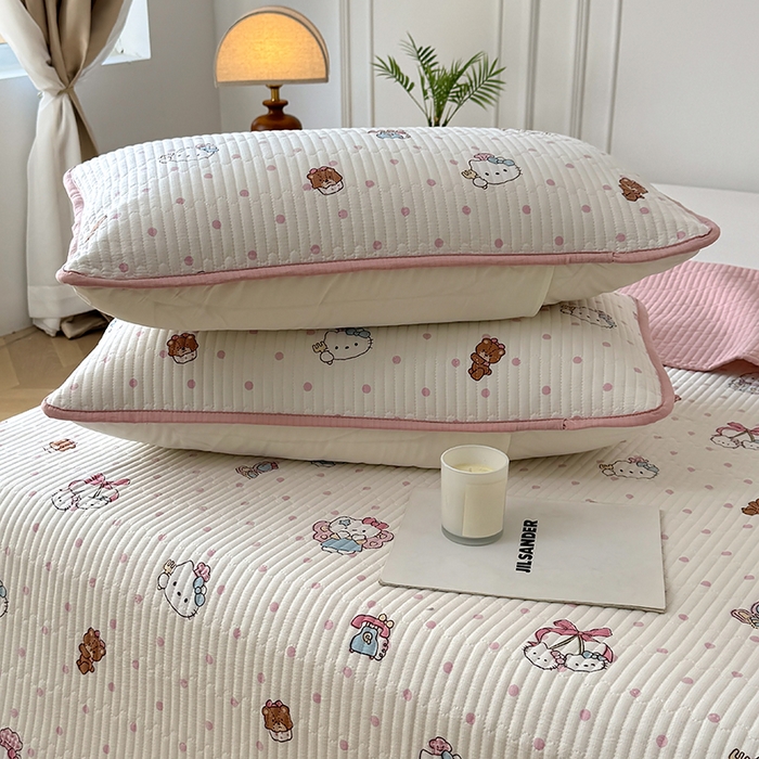 91家纺网 家纺一手货源 找家纺 卢赛尔 2025新款床盖单品单床盖云感加厚夹床单床罩软床垫-四季款（提供买家秀） KT乐园