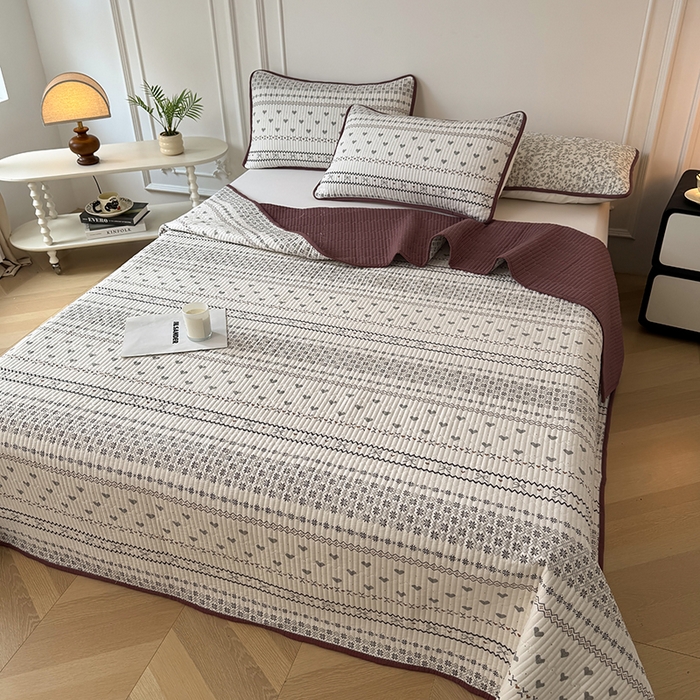 91家纺网 家纺一手货源 找家纺 卢赛尔 2025新款床盖单品单床盖云感加厚夹床单床罩软床垫-四季款（提供买家秀） 波西米亚