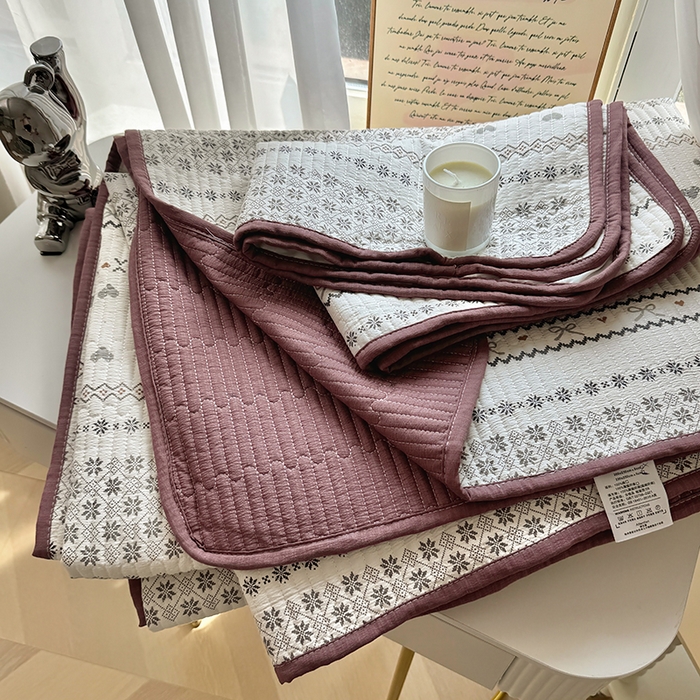 91家纺网 家纺一手货源 找家纺 卢赛尔 2025新款床盖单品单床盖云感加厚夹床单床罩软床垫-四季款（提供买家秀） 波西米亚