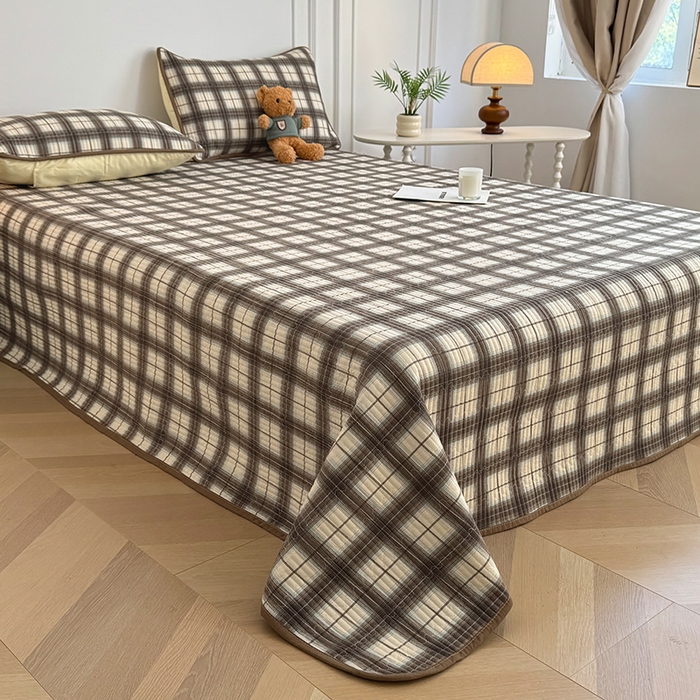 91家纺网 家纺一手货源 找家纺 卢赛尔 2025新款床盖单品单床盖云感加厚夹床单床罩软床垫-四季款（提供买家秀） 格韵