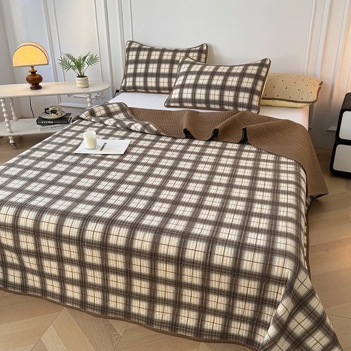 91家纺网 家纺一手货源 找家纺 卢赛尔 2025新款床盖单品单床盖云感加厚夹床单床罩软床垫-四季款（提供买家秀） 格韵