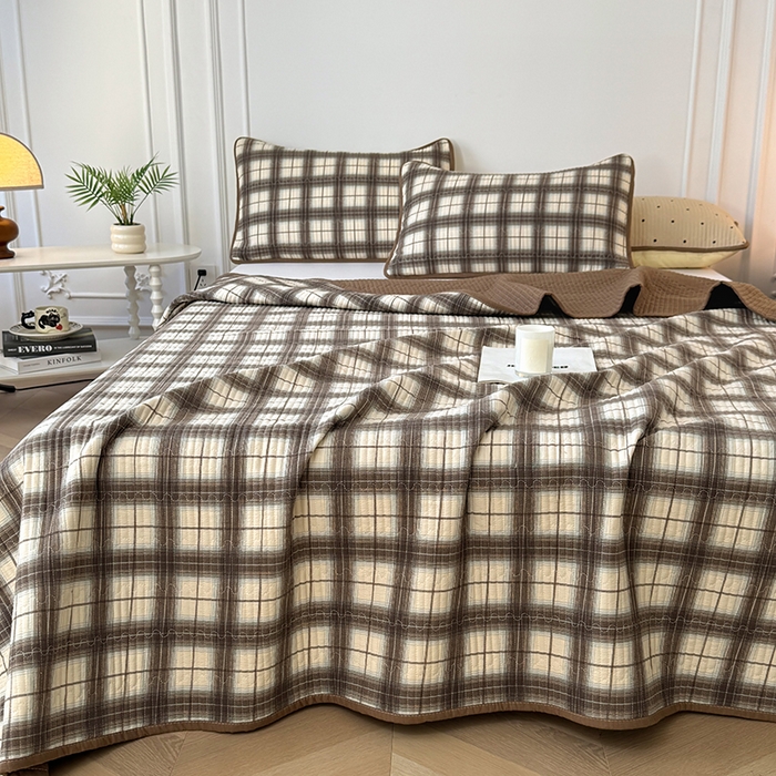 91家纺网 家纺一手货源 找家纺 卢赛尔 2025新款床盖单品单床盖云感加厚夹床单床罩软床垫-四季款（提供买家秀） 格韵