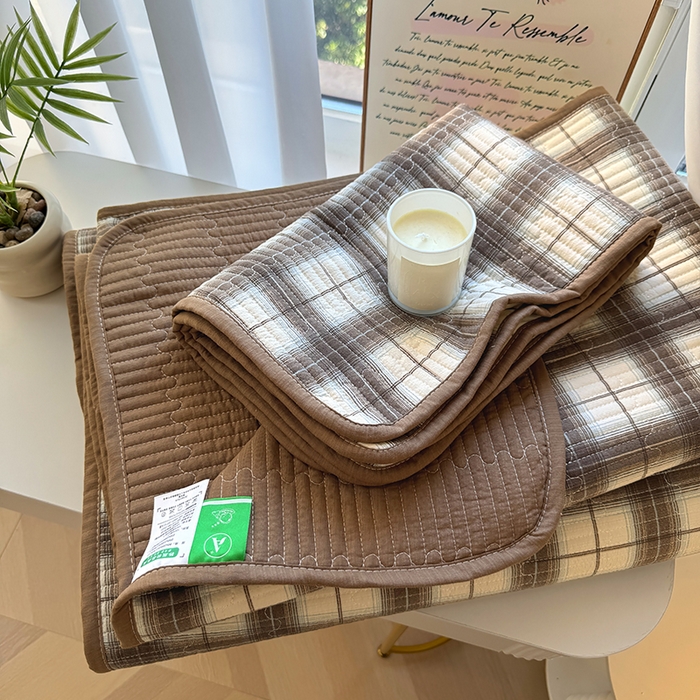 91家纺网 家纺一手货源 找家纺 卢赛尔 2025新款床盖单品单床盖云感加厚夹床单床罩软床垫-四季款（提供买家秀） 格韵