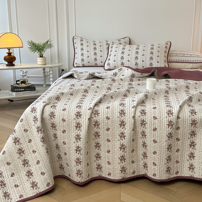 91家纺网 家纺一手货源 找家纺 卢赛尔 2025新款床盖单品单床盖云感加厚夹床单床罩软床垫-四季款（提供买家秀） 茉莉