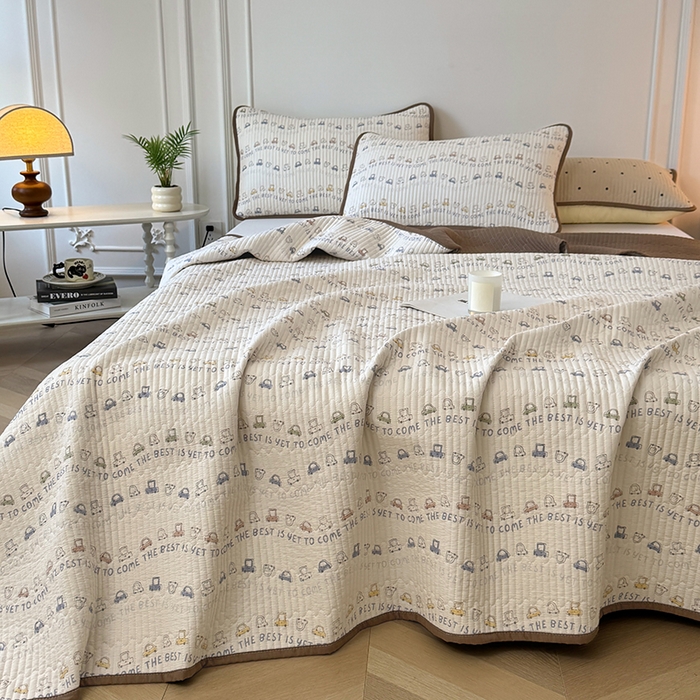 91家纺网 家纺一手货源 找家纺 卢赛尔 2025新款床盖单品单床盖云感加厚夹床单床罩软床垫-四季款（提供买家秀） 汽车总动员