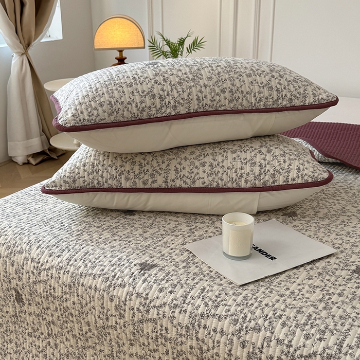 91家纺网 家纺一手货源 找家纺 卢赛尔 2025新款床盖单品单床盖云感加厚夹床单床罩软床垫-四季款（提供买家秀） 夕颜