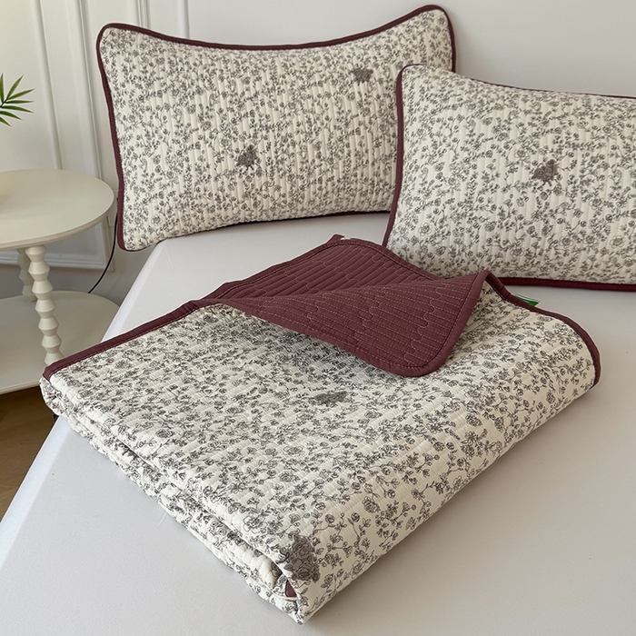 91家纺网 家纺一手货源 找家纺 卢赛尔 2025新款床盖单品单床盖云感加厚夹床单床罩软床垫-四季款（提供买家秀） 夕颜