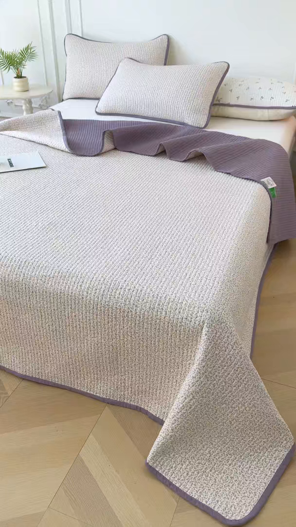 91家纺网 家纺一手货源 找家纺 卢赛尔 2025新款床盖单品单床盖云感加厚夹床单床罩软床垫-四季款（提供买家秀） 小野