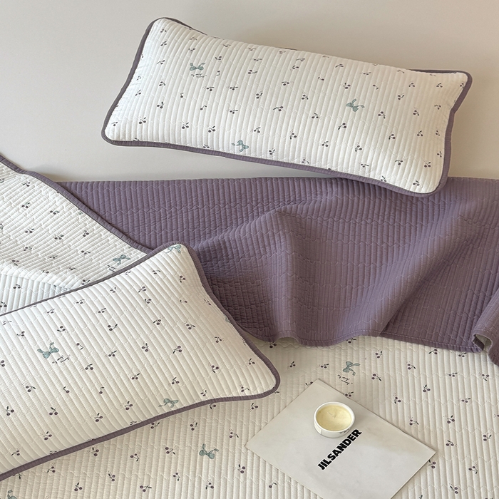 91家纺网 家纺一手货源 找家纺 卢赛尔 2025新款床盖单品单床盖云感加厚夹床单床罩软床垫-四季款（提供买家秀） 樱桃紫