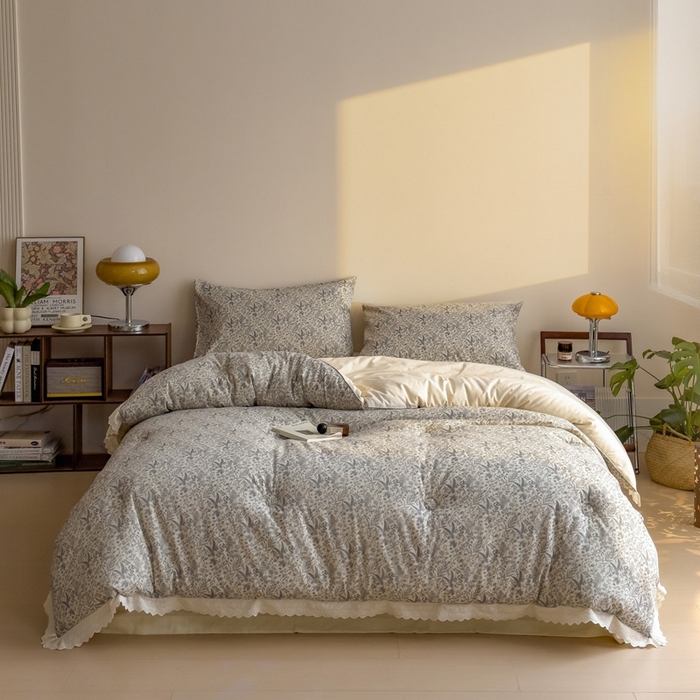 91家纺网 家纺一手货源 找家纺 （总）米菲 2025新款A类水洗棉新疆棉花被被芯-栀夏