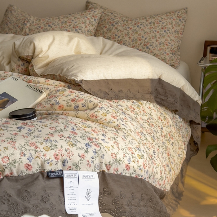 91家纺网 家纺一手货源 找家纺 米菲 2025新款棉麻大豆蛋白被子被芯 华尔兹