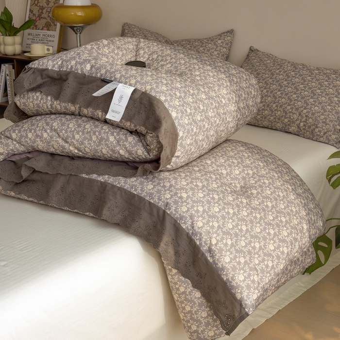 91家纺网 家纺一手货源 找家纺 米菲 2025新款棉麻大豆蛋白被子被芯 斯嘉丽