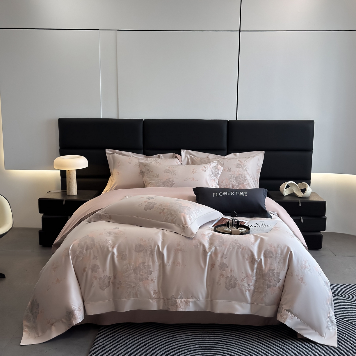 91家纺网 家纺一手货源 找家纺 （总）花时间 2025新款100支天丝棉提花四件套