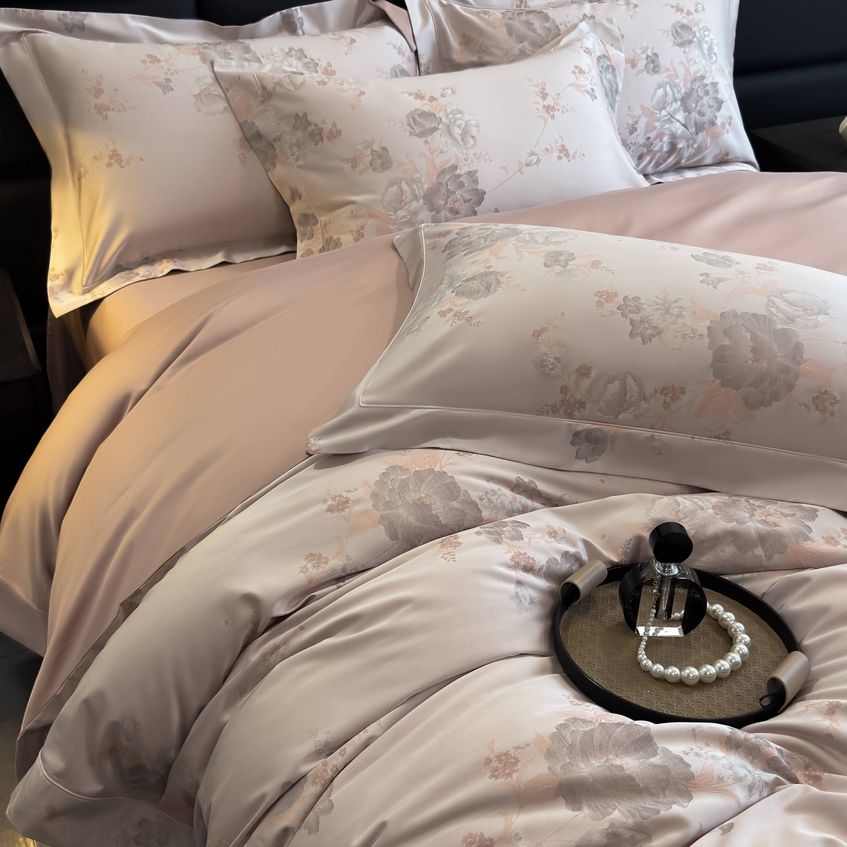 91家纺网 家纺一手货源 找家纺 （总）花时间 2025新款100支天丝棉提花四件套