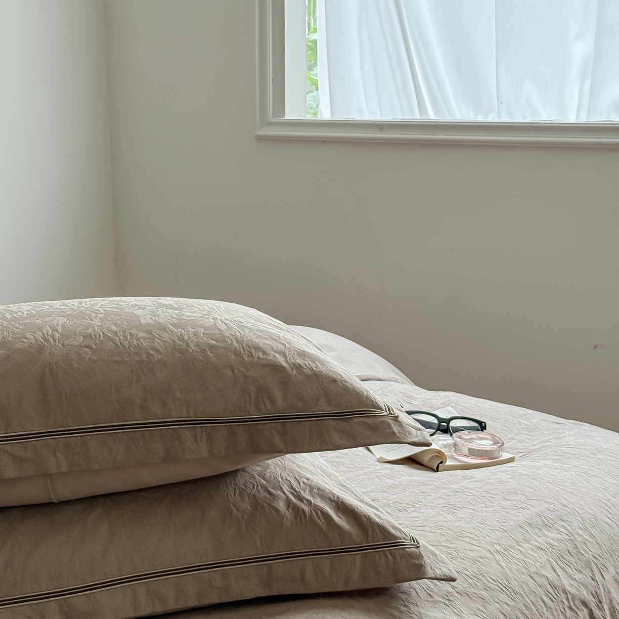 91家纺网 家纺一手货源 找家纺 （总）于果 2025新款全棉纯棉亮面立体浮雕磨毛四件套