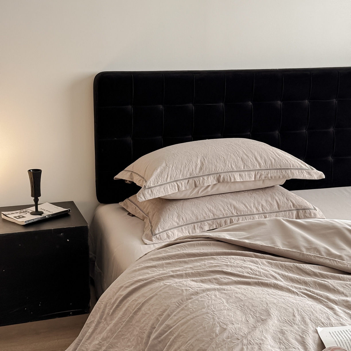 91家纺网 家纺一手货源 找家纺 （总）于果 2025新款全棉纯棉亮面立体浮雕磨毛四件套